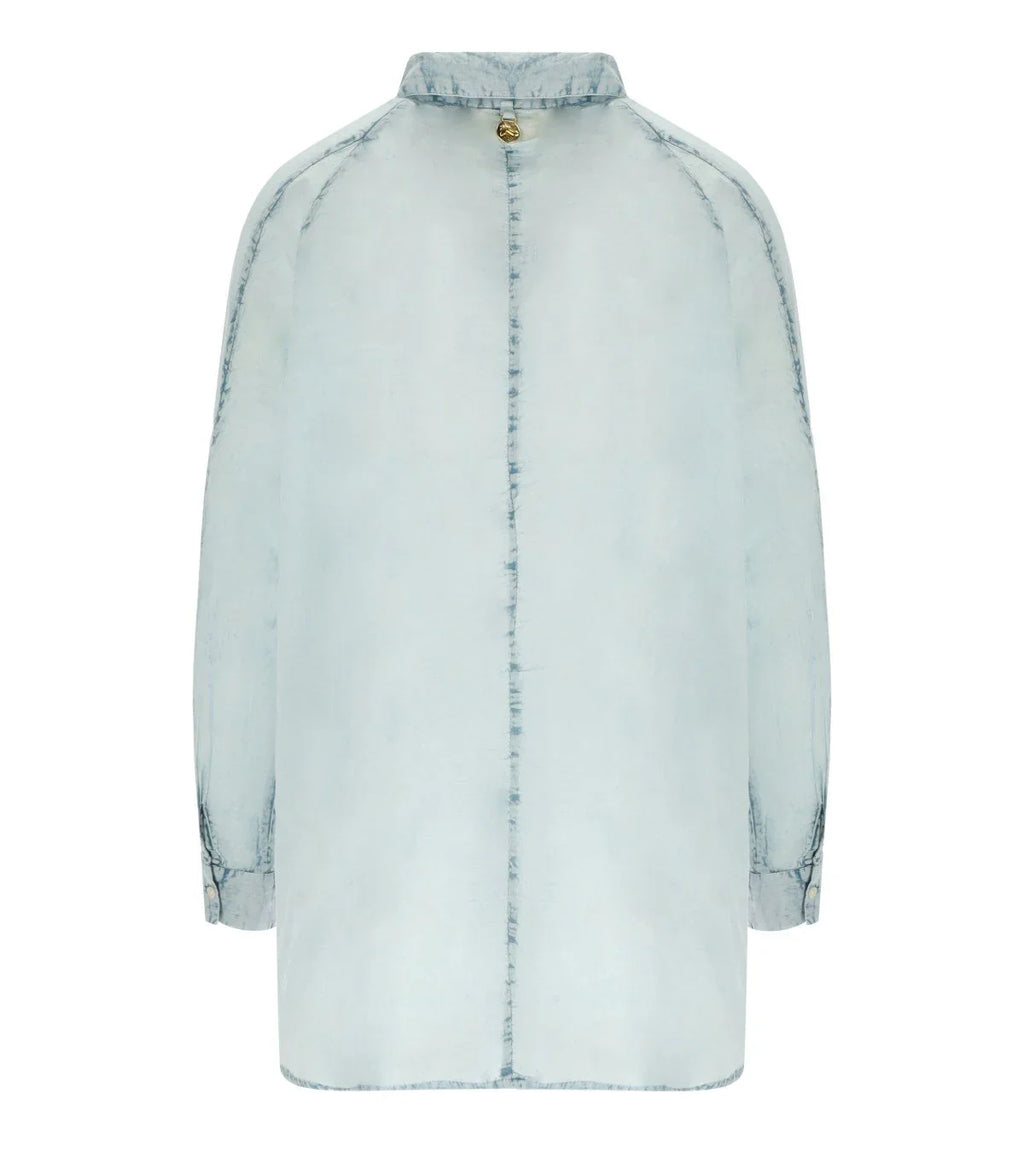 Pahiesa Formentera Light Blue Embroidered Shirt