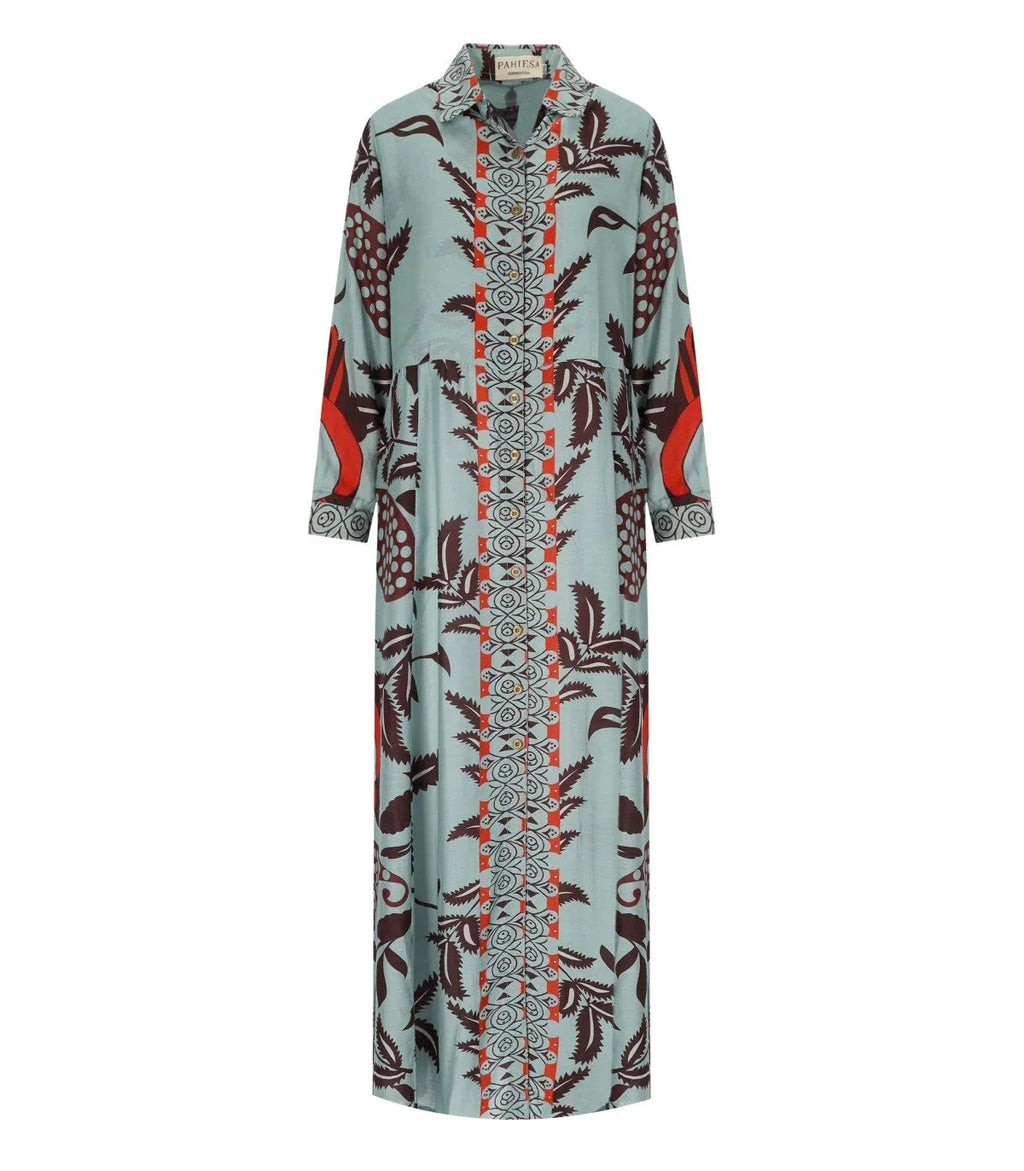 Pahiesa Formentera Light Blue Shirt Dress