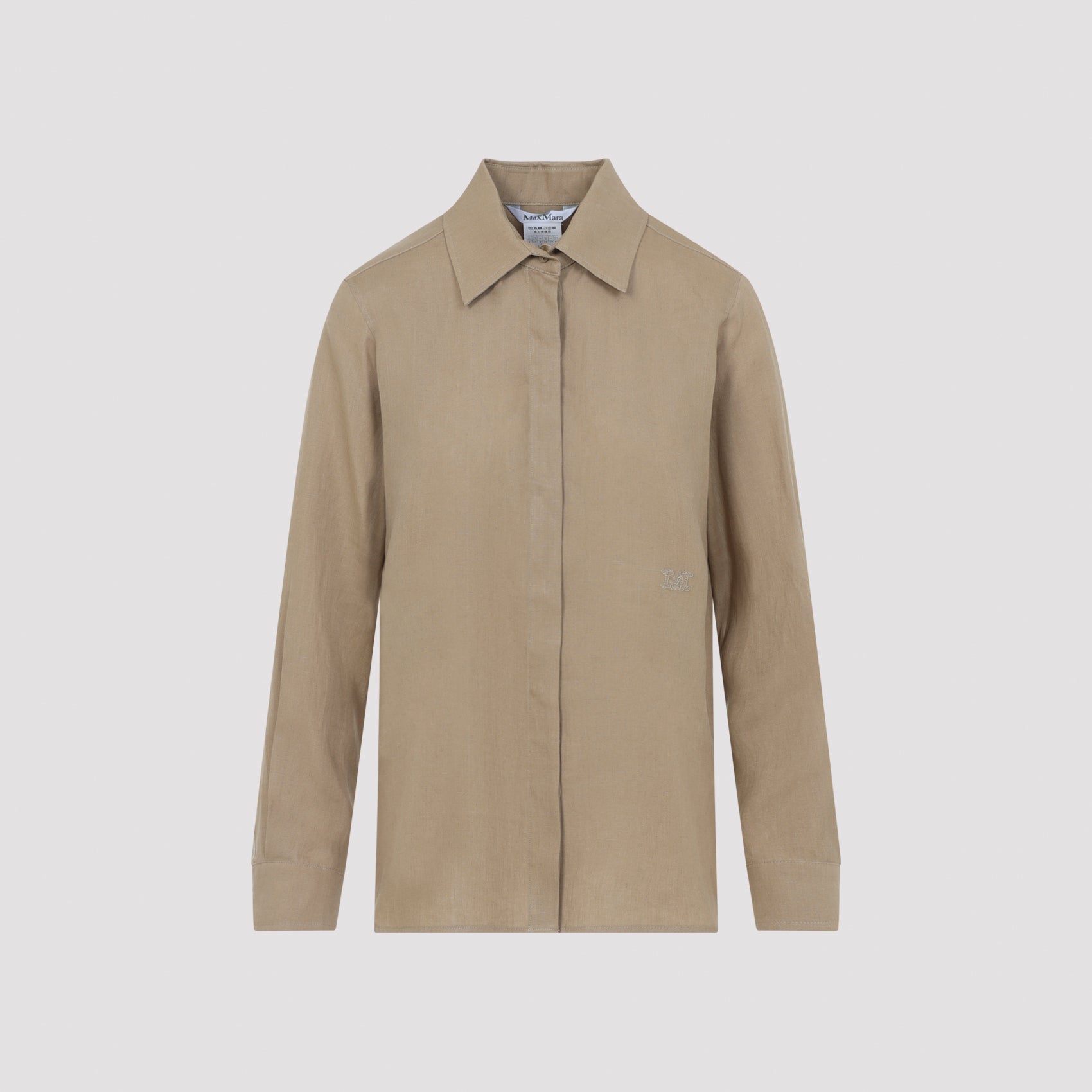 Max Mara Falasco Linen M Logo Shirt