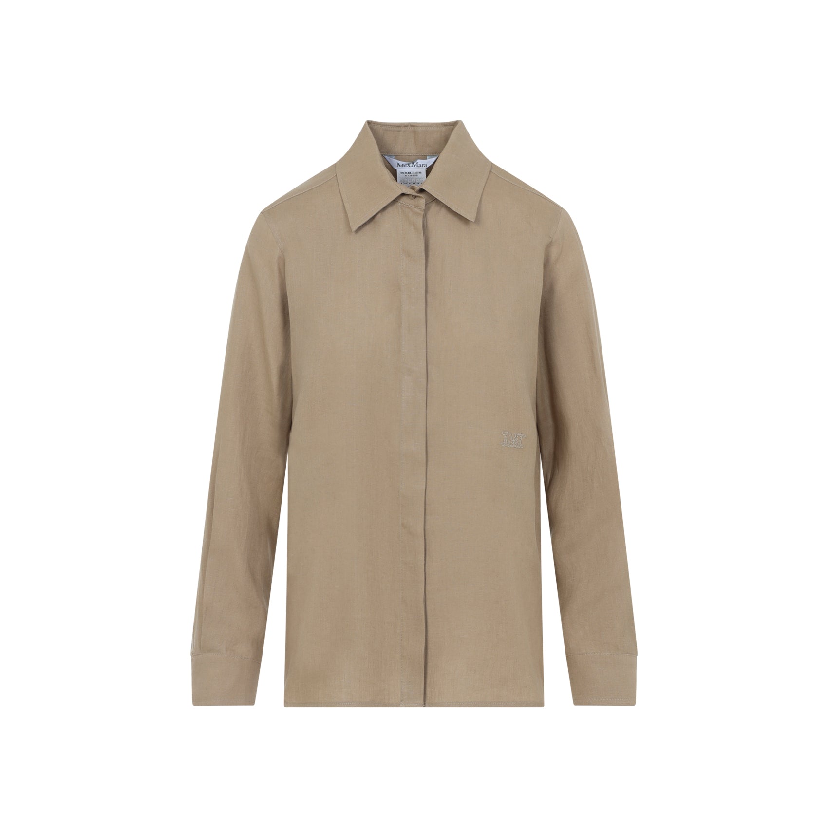 Max Mara Falasco Linen M Logo Shirt