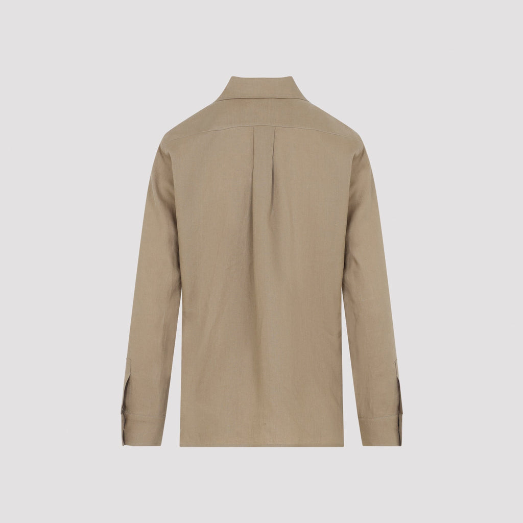 Max Mara Falasco Linen M Logo Shirt