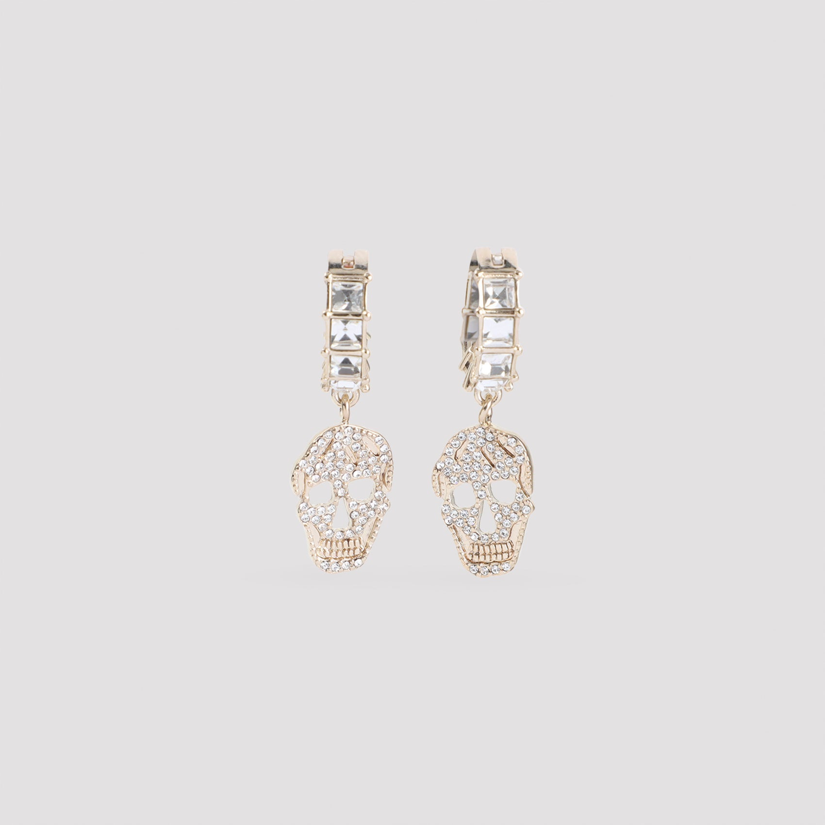 Alexander Mc Queen Pavè Skull Earrings