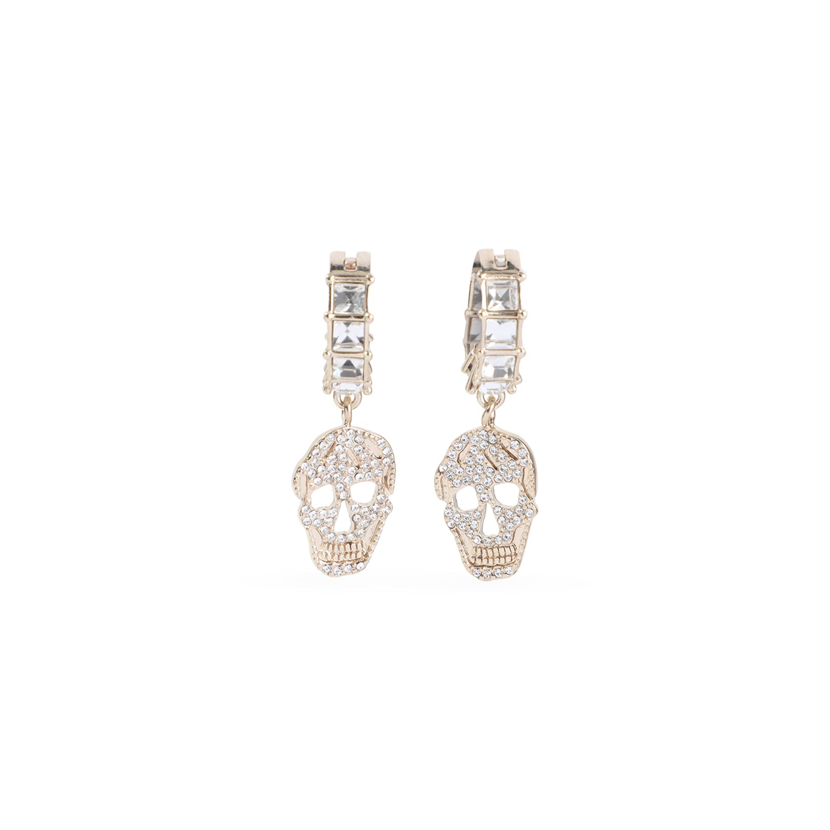 Alexander Mc Queen Pavè Skull Earrings