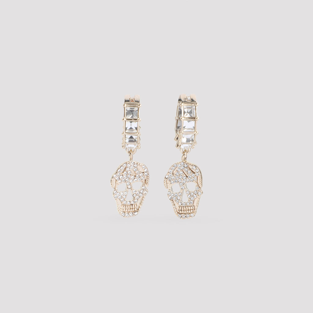 Alexander Mc Queen Pavè Skull Earrings
