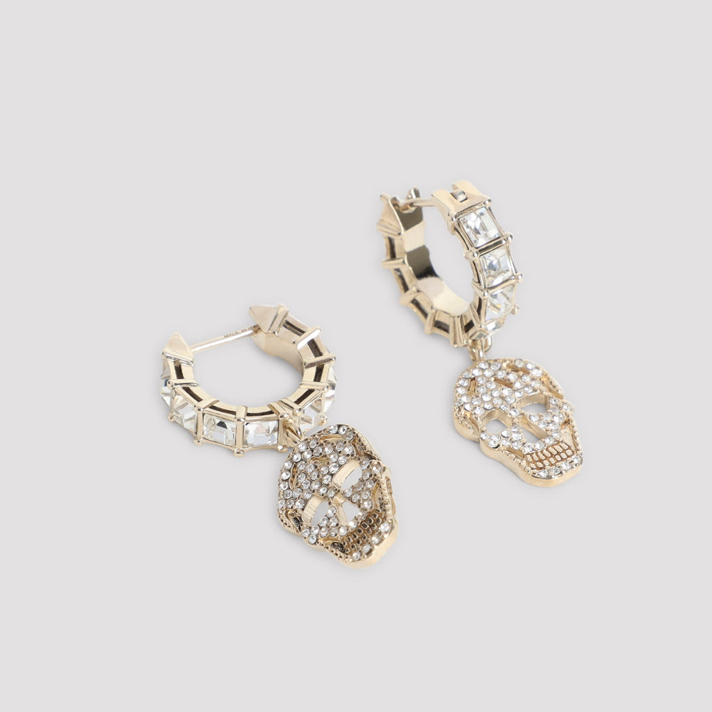 Alexander Mc Queen Pavè Skull Earrings