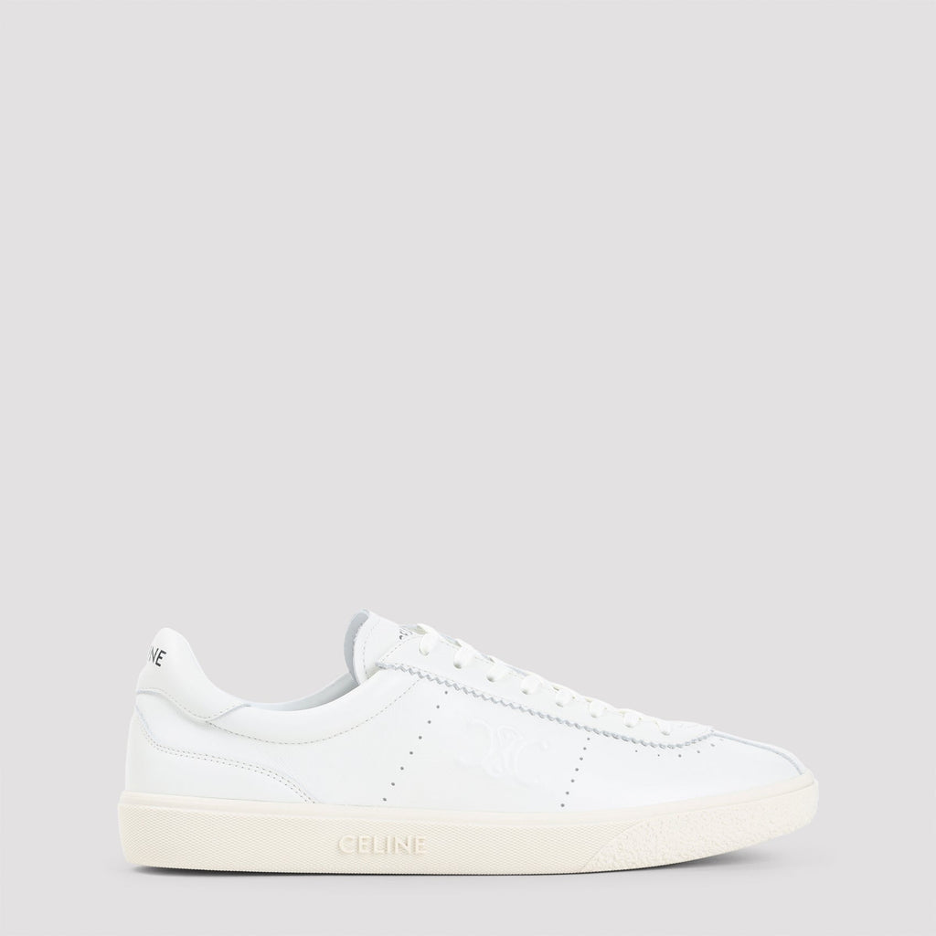 Celine Low Lace Up Sneakers With Triomphe