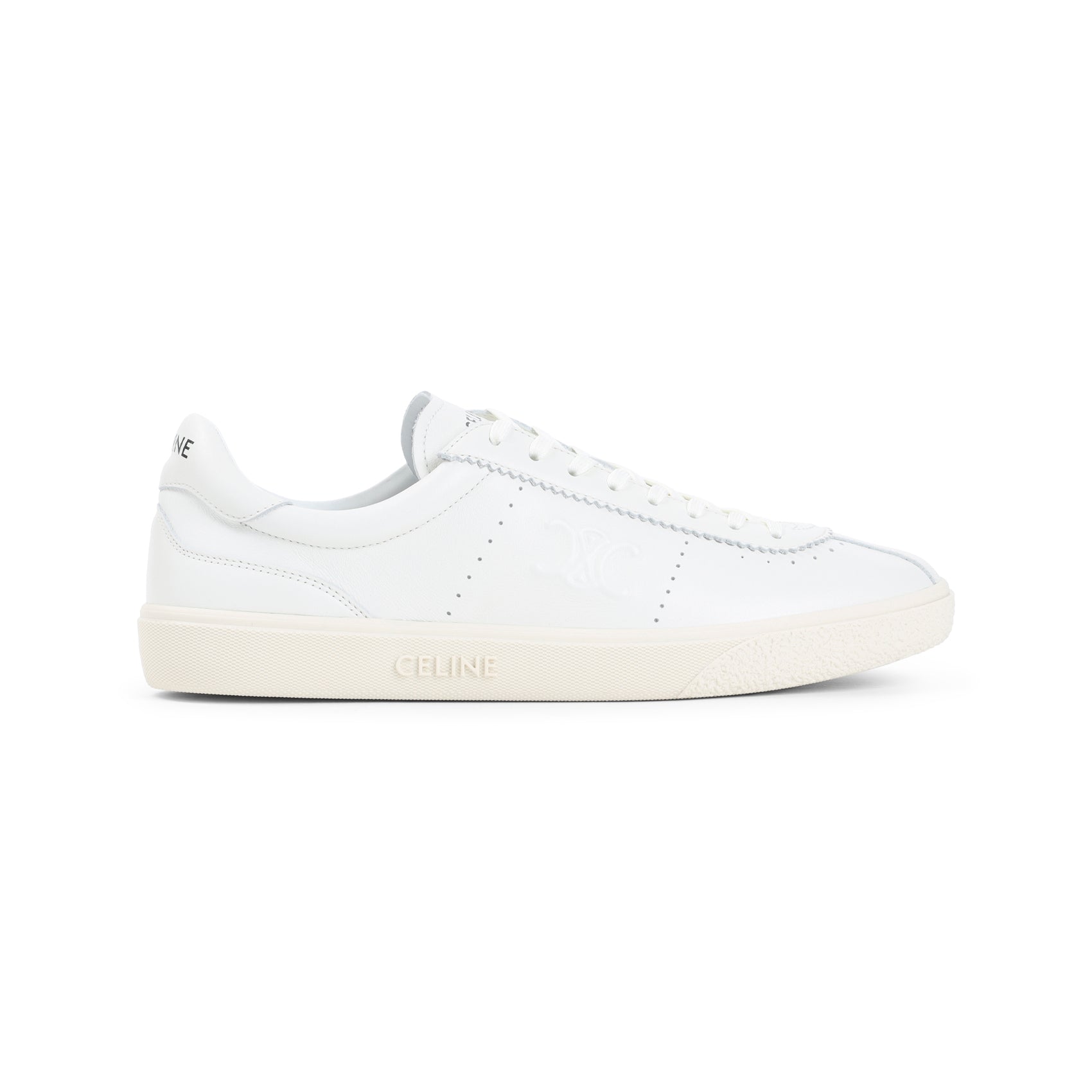 Celine Low Lace Up Sneakers With Triomphe