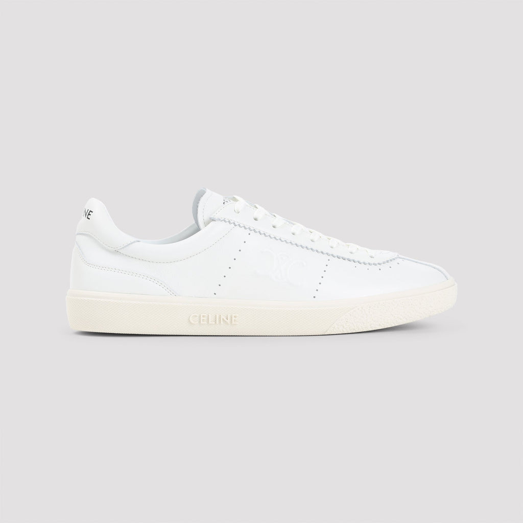 Celine Low Lace Up Sneakers With Triomphe