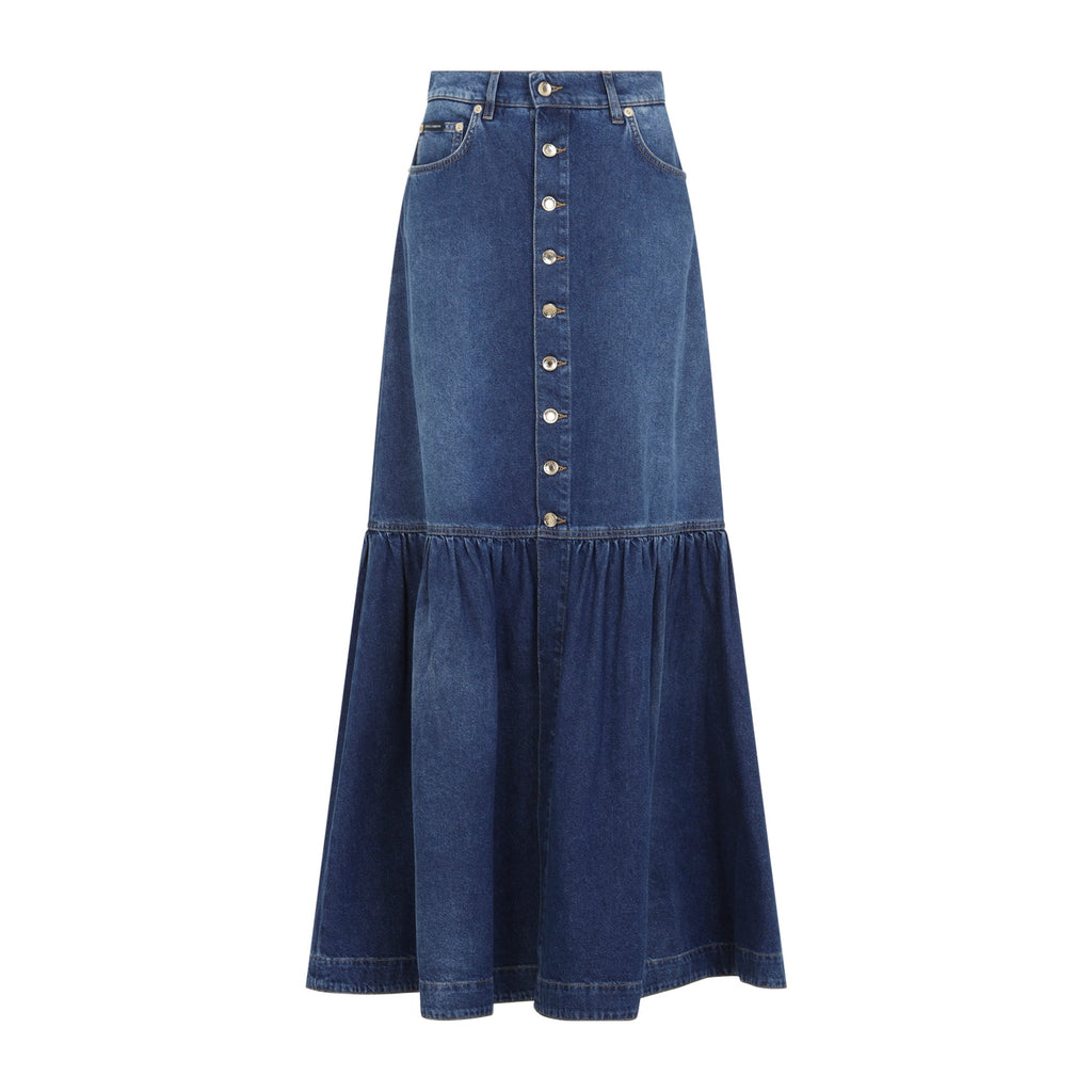 Dolce & Gabbana Long Denim Skirt