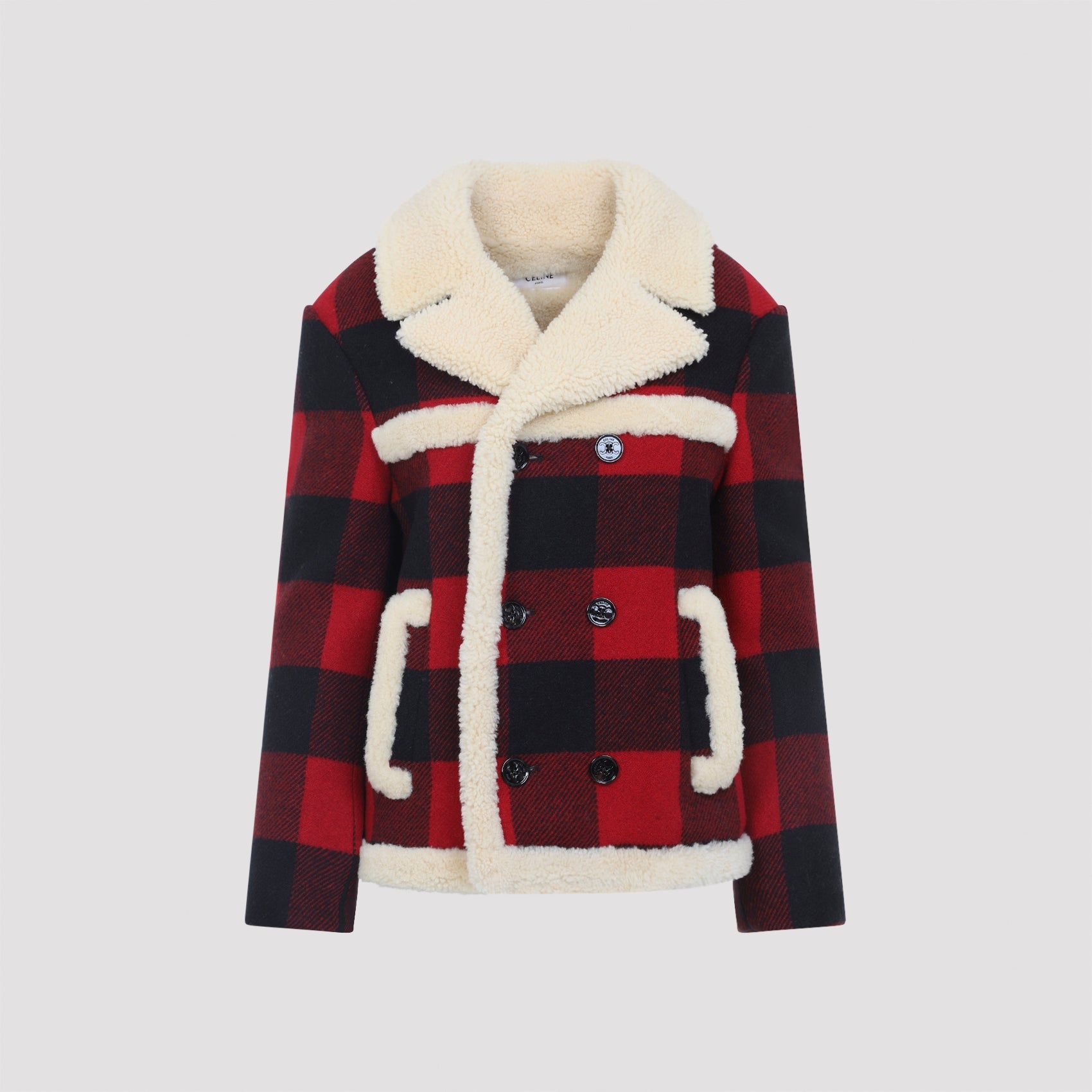 Celine Caban Shearling Jacket