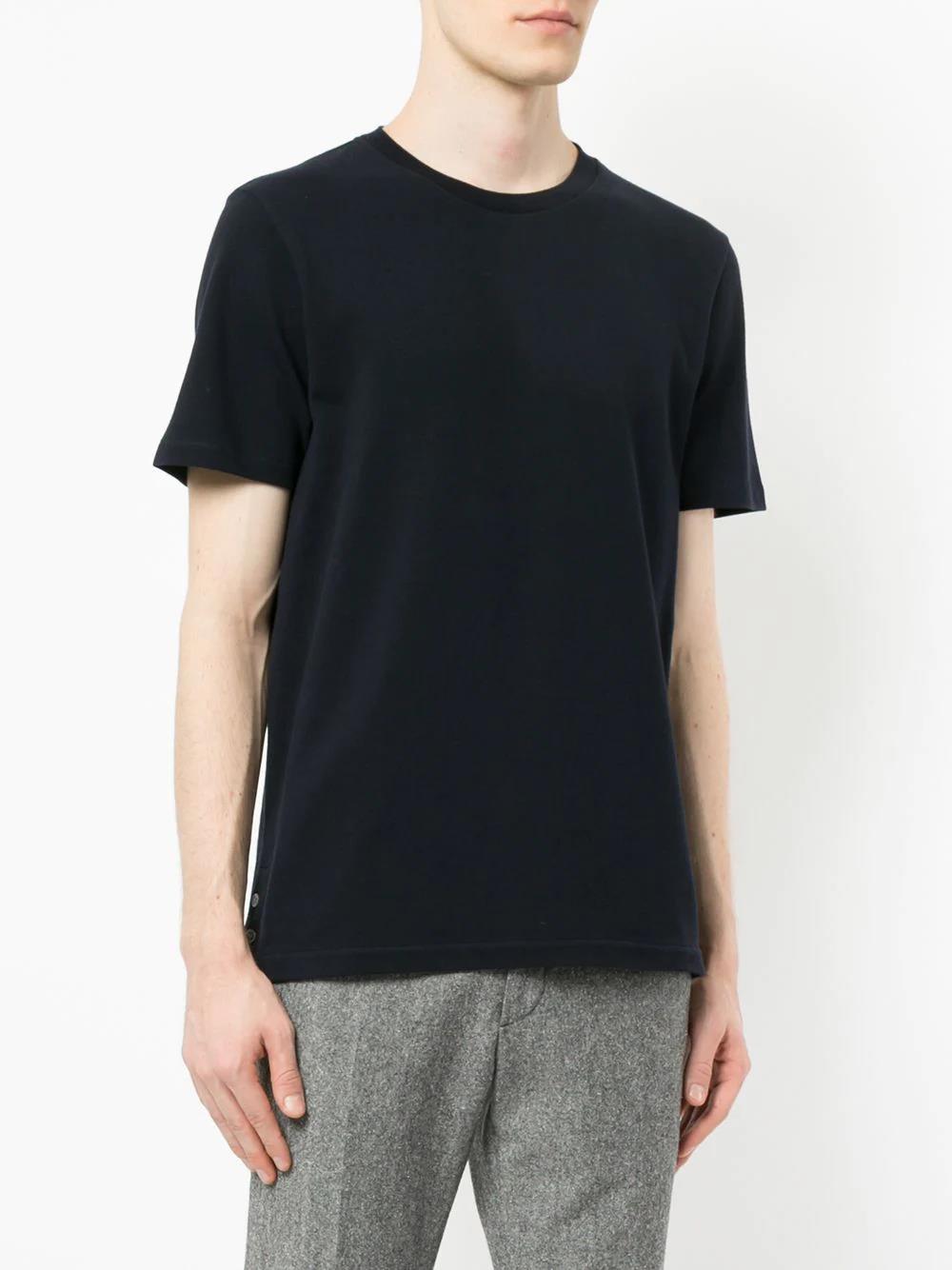 Thom Browne Relaxed Fit Ss Tee W/ Center Back Rwb Stripe In Classic Pique