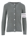 La Rose La Rose Grey Cardigan White Stripes