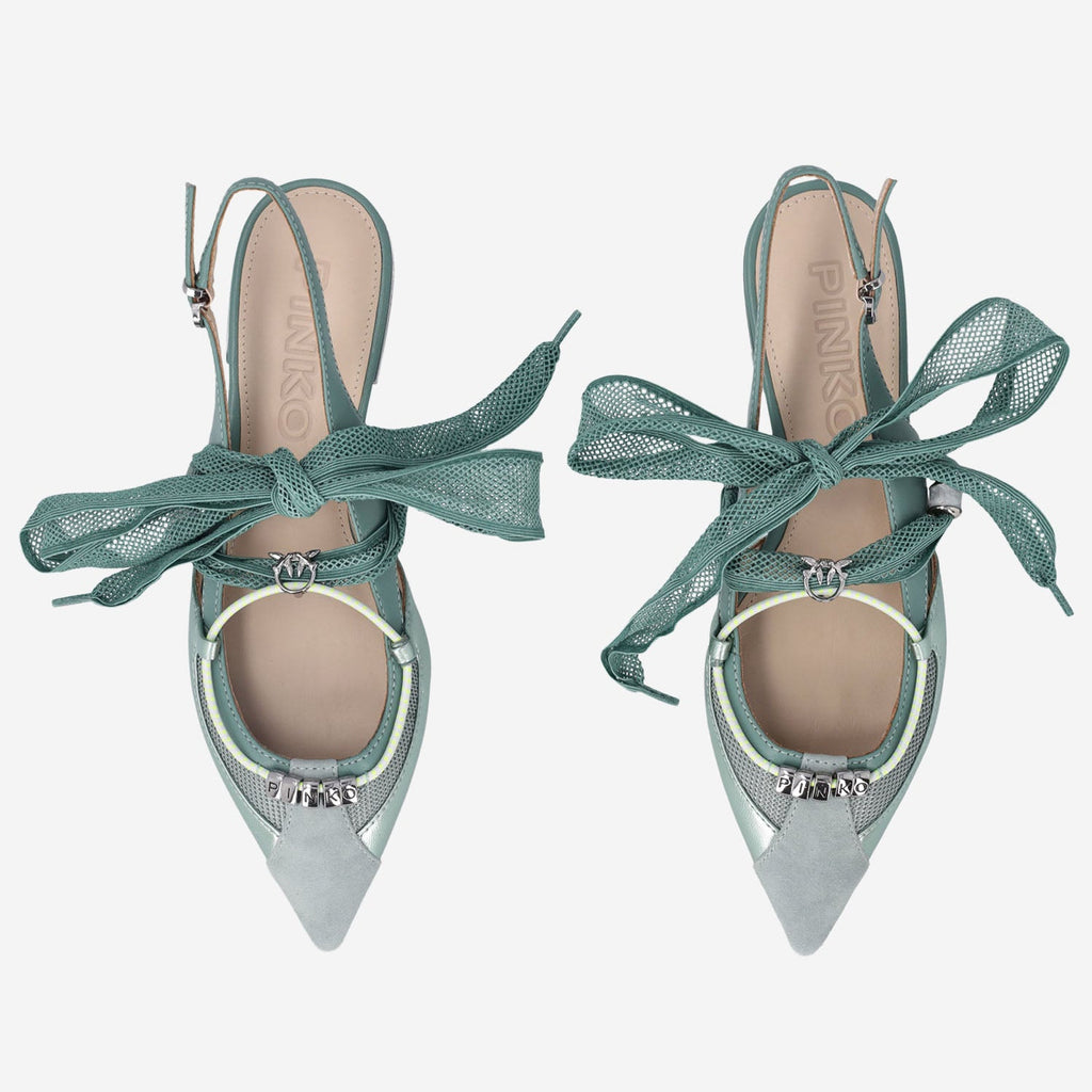 Pinko Slingback Lace Up Flats