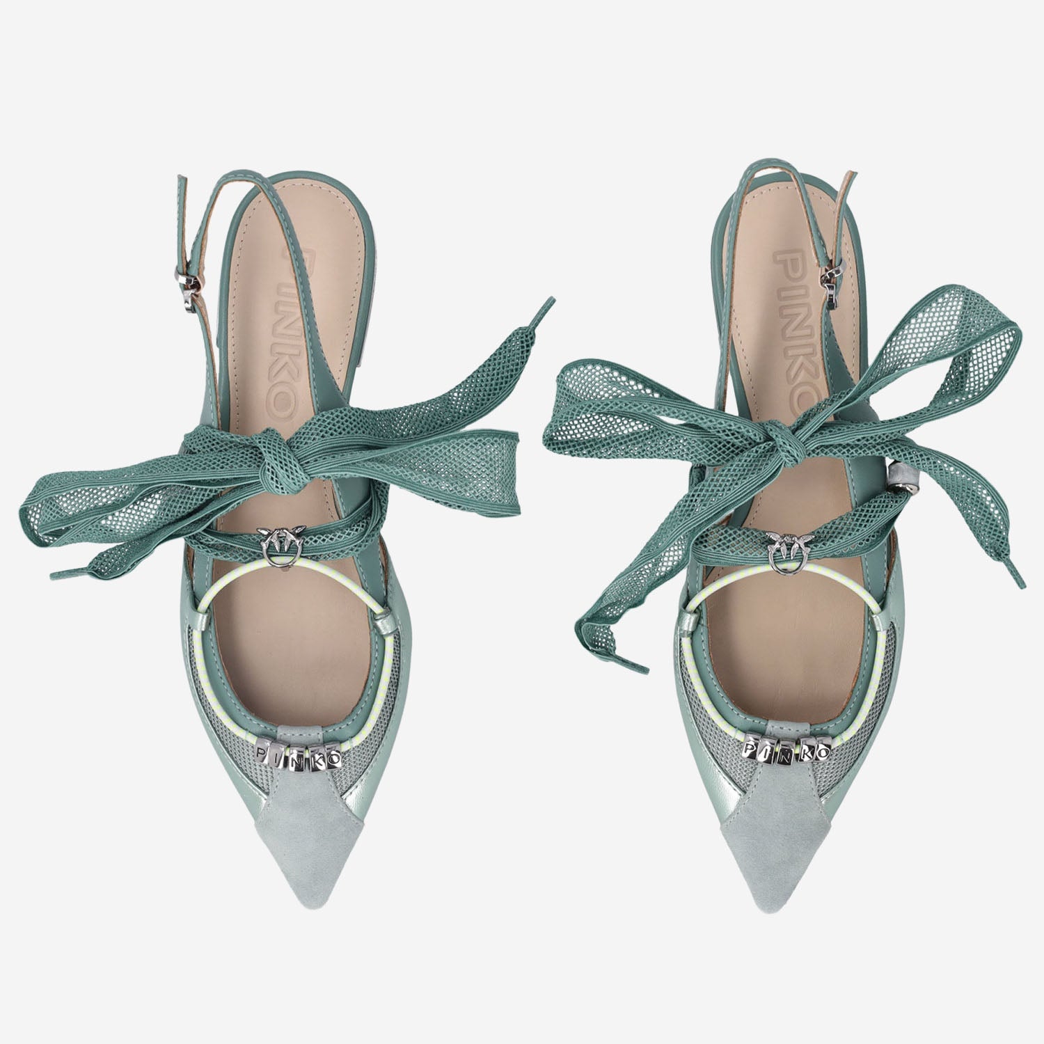 Pinko Slingback Lace Up Flats