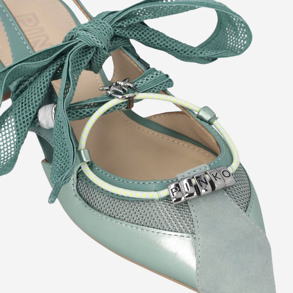 Pinko Slingback Lace Up Flats