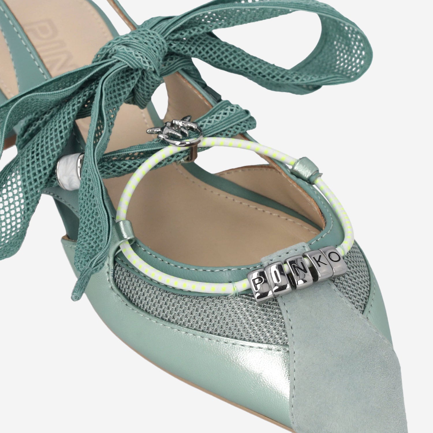 Pinko Slingback Lace Up Flats