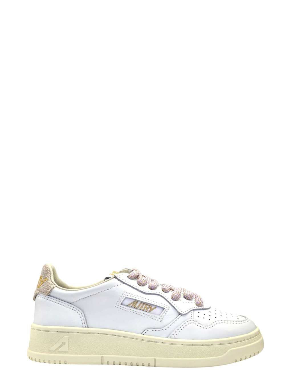 Autry Medalist Low Wom Sw04 Leather/Swoll White/Fair Orchid