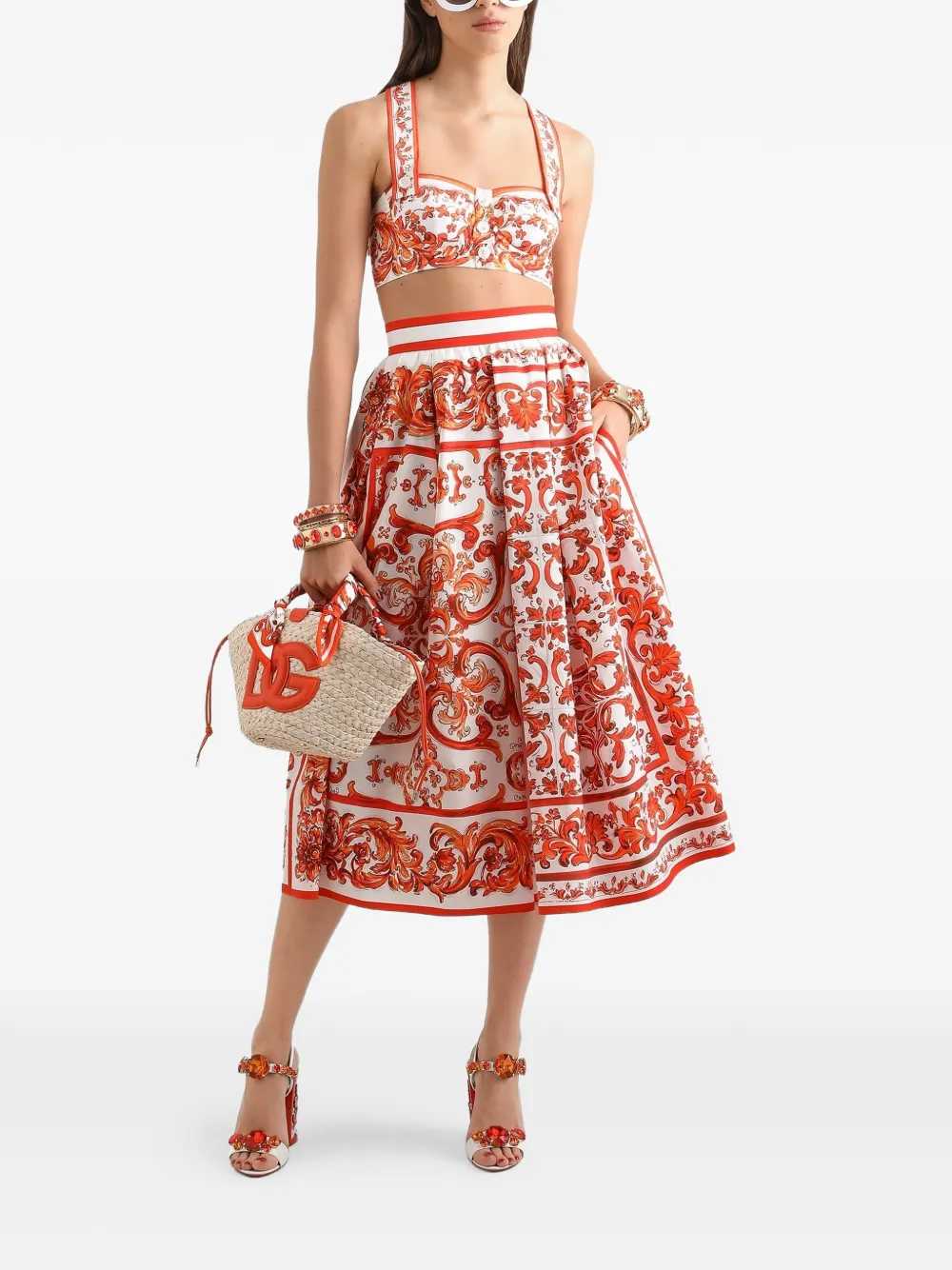 Dolce & Gabbana Majolica Print Skirt