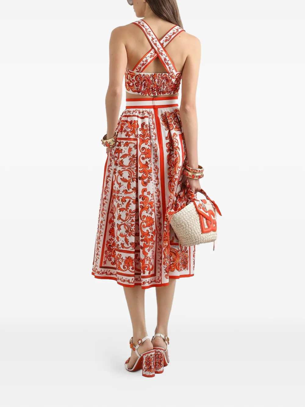 Dolce & Gabbana Majolica Print Skirt