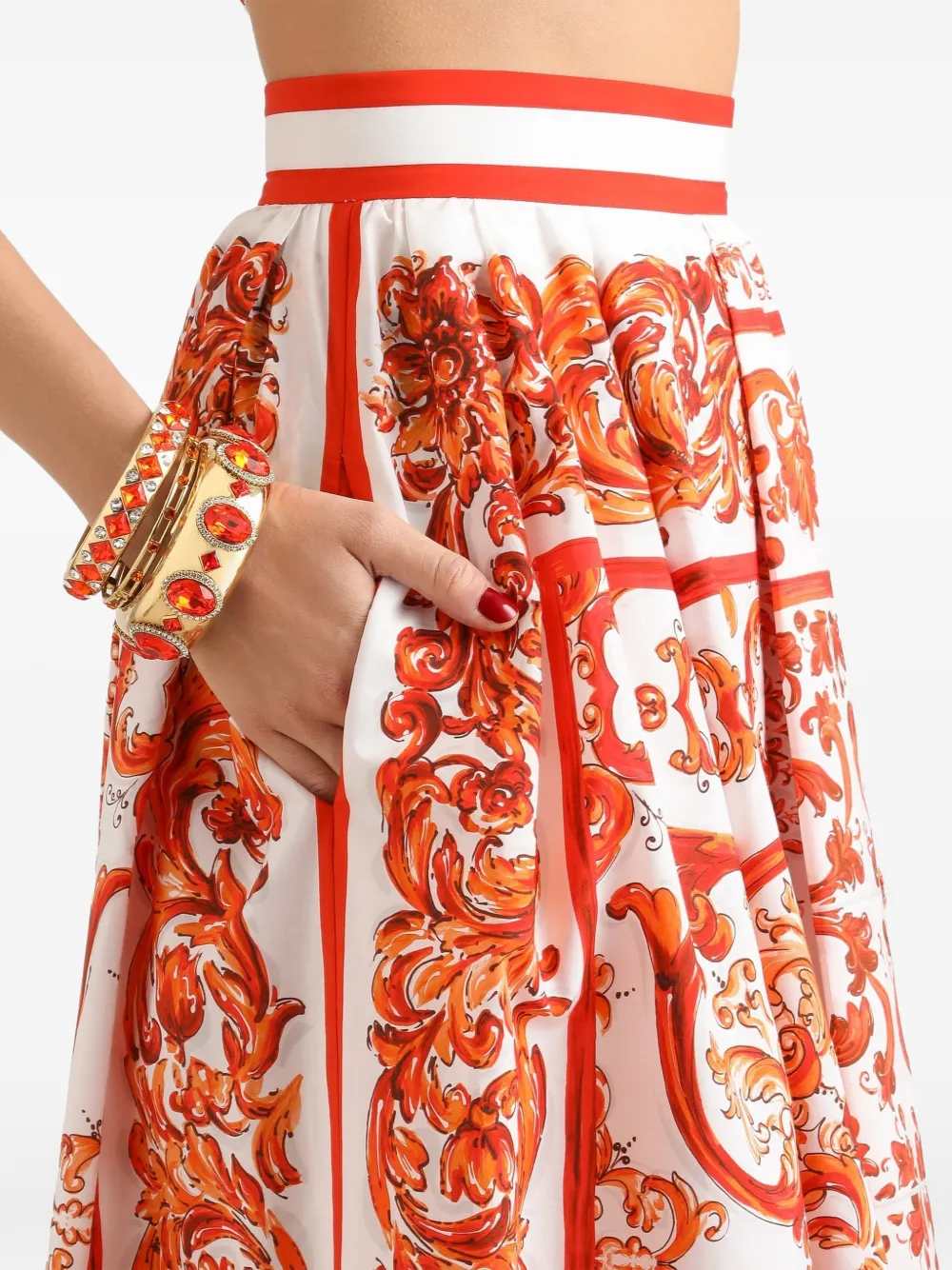 Dolce & Gabbana Majolica Print Skirt