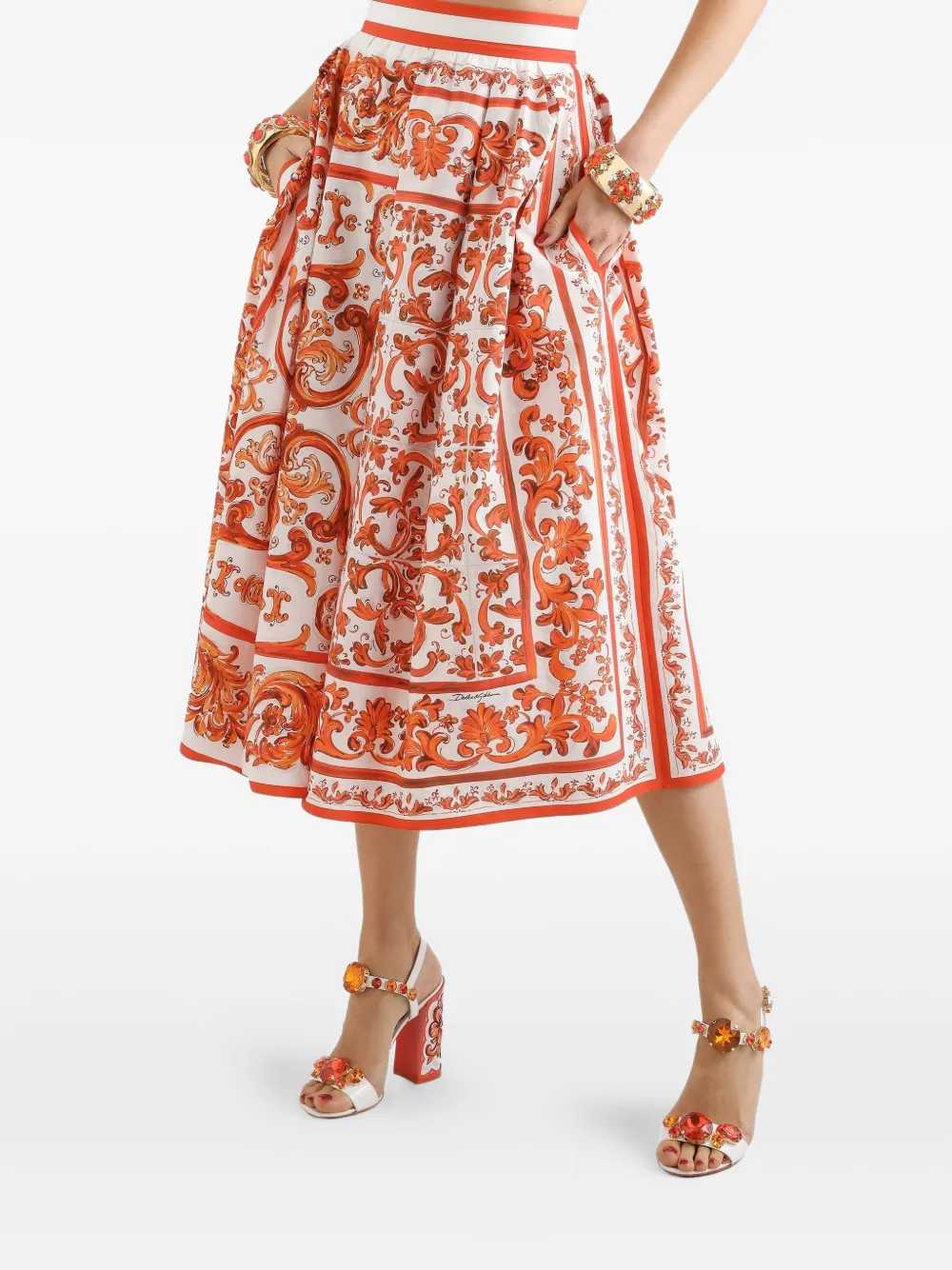 Dolce & Gabbana Majolica Print Skirt
