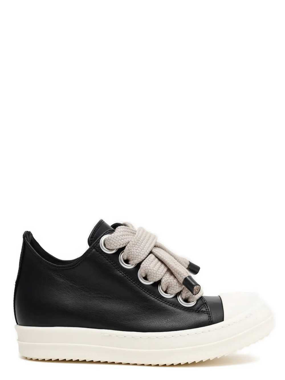 Rick Owens Leather Shoes Jumbolace Low Sneakers