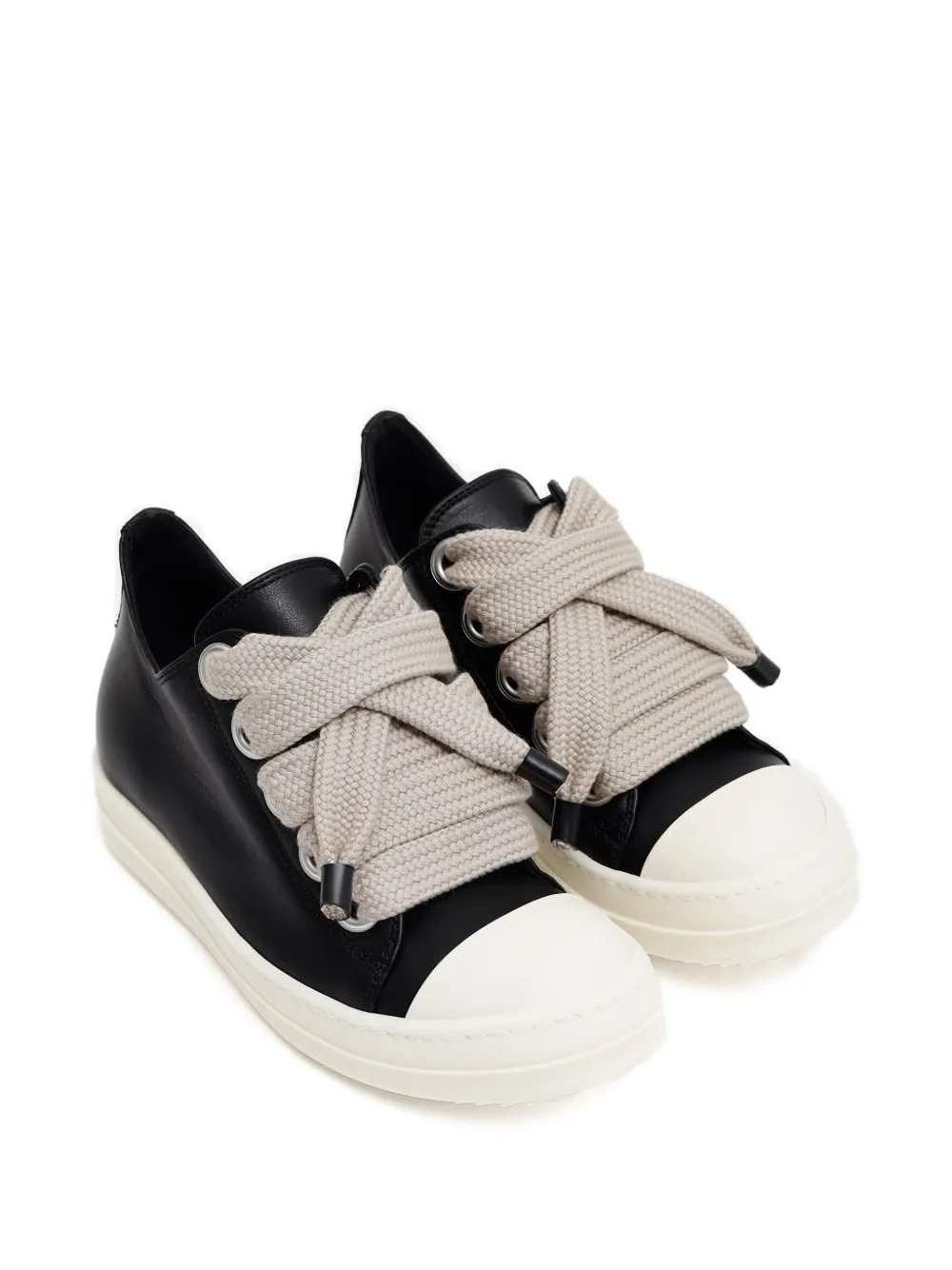 Rick Owens Leather Shoes Jumbolace Low Sneakers