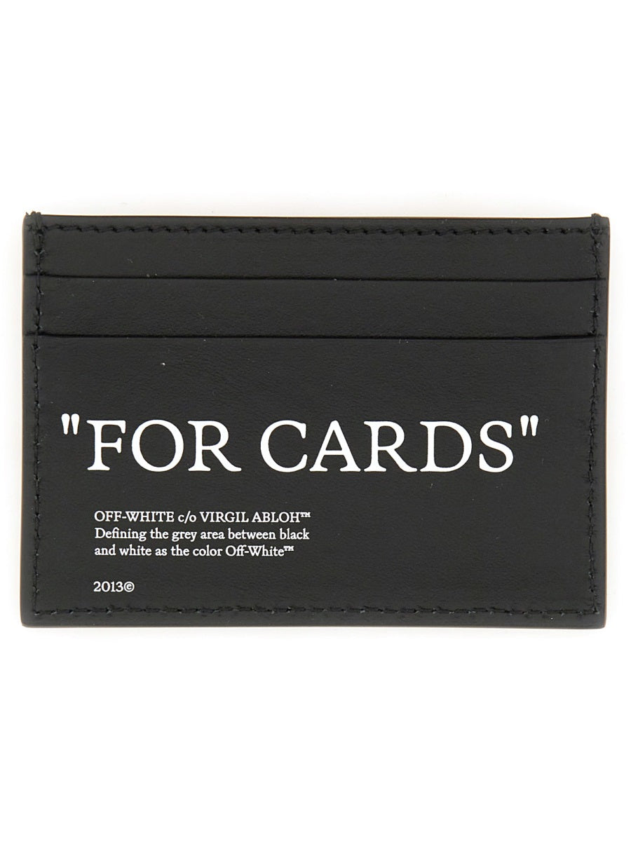 Off White Portacarte "Quote"