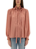 Chloé Fluid Silk Jacquard Blouse