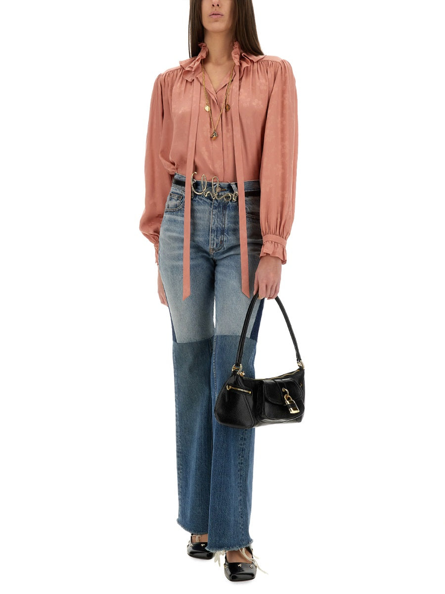 Chloé Fluid Silk Jacquard Blouse