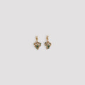 Saint Laurent Heart Pendant Hammered Cassandre Earrings