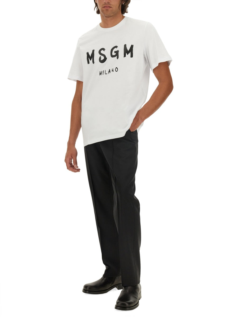 Msgm T Shirt In Cotone