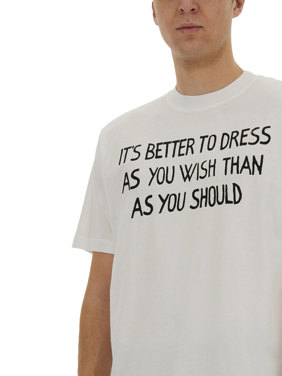 Moschino "Message Print" T Shirt