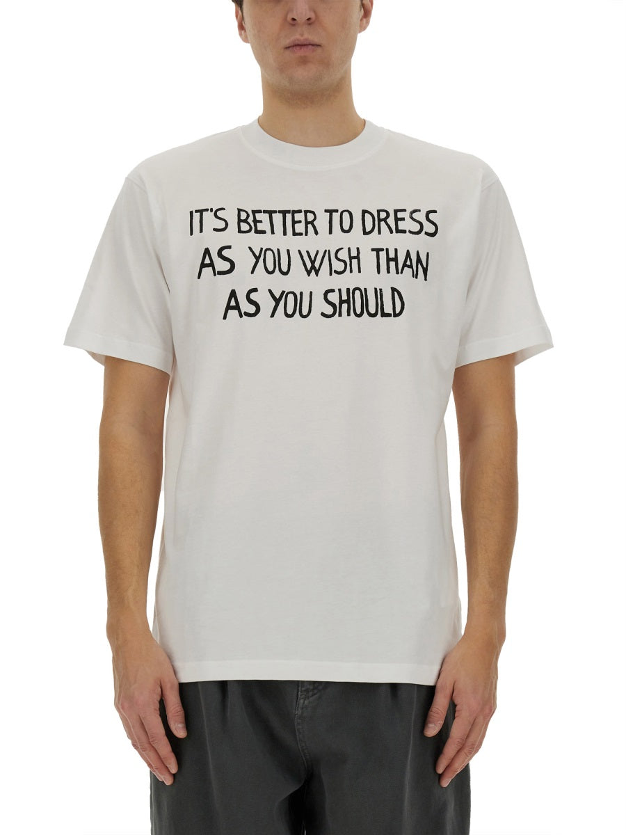 Moschino "Message Print" T Shirt