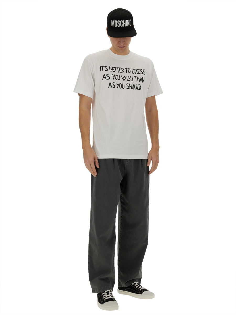 Moschino "Message Print" T Shirt