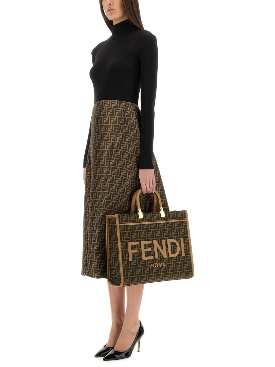 Fendi Gonna In Twill Ff