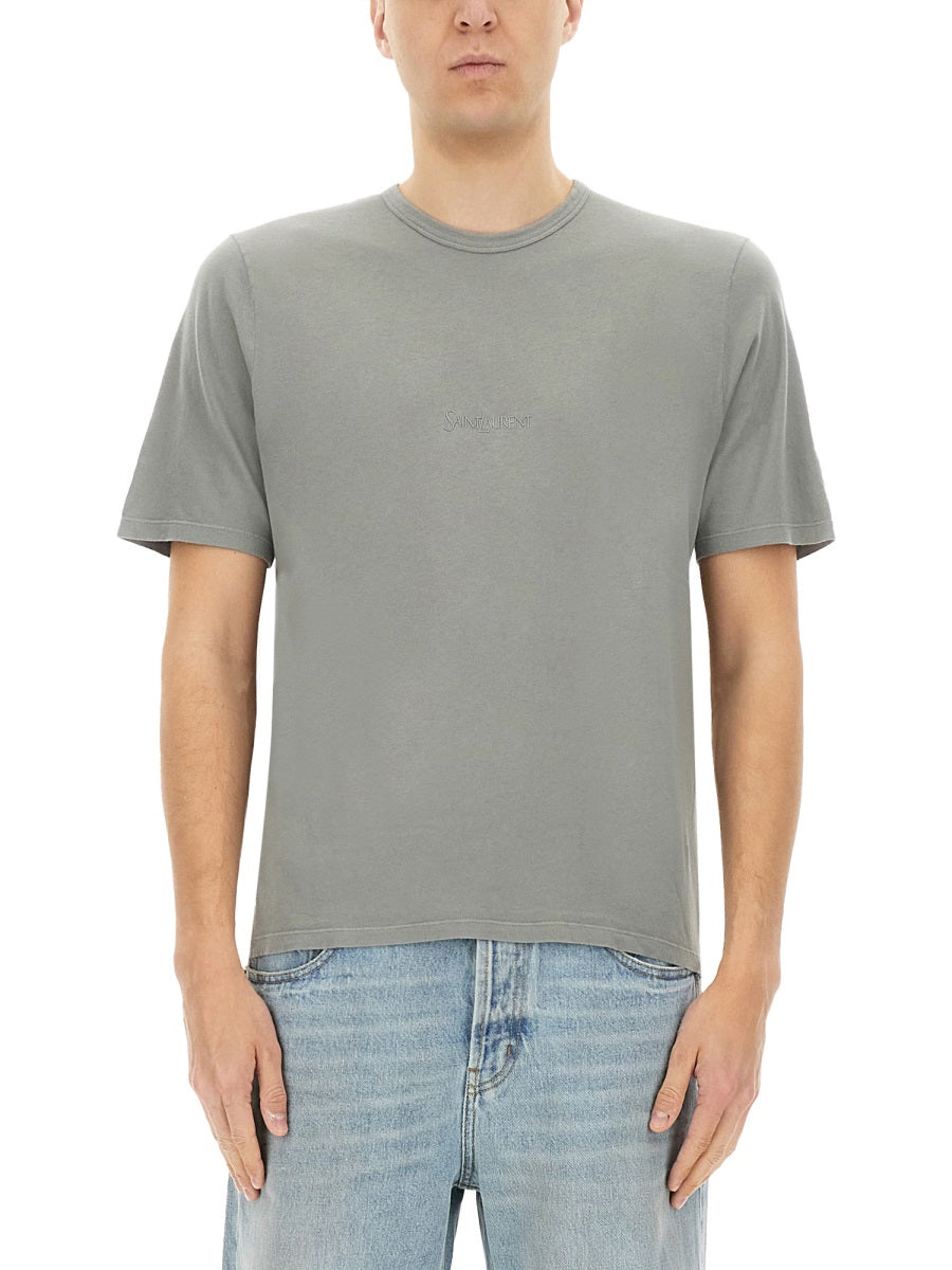 Saint Laurent T Shirt Con Logo