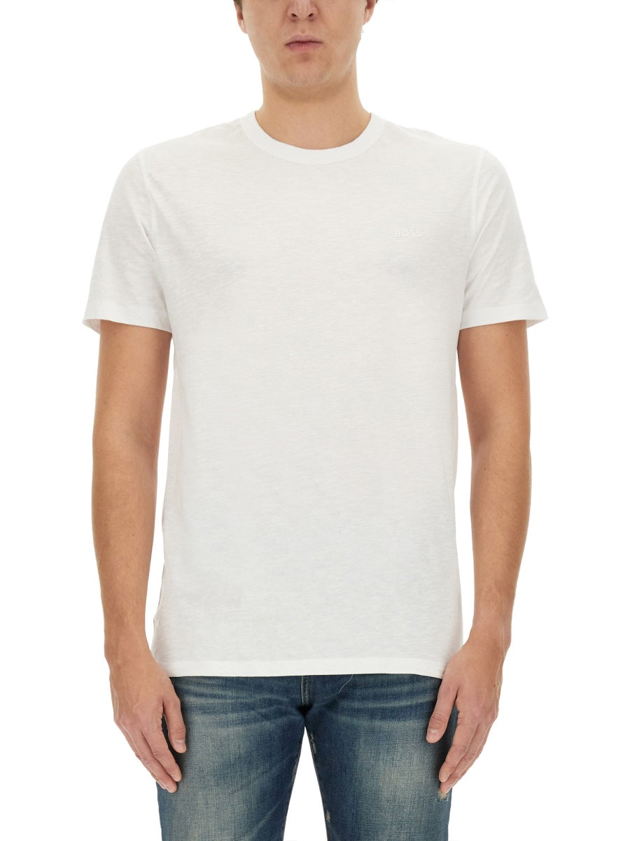 Boss T Shirt In Cotone