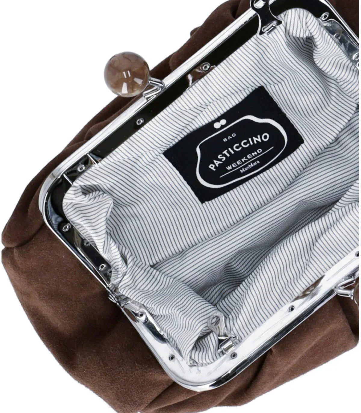 Max Mara Weekend Pasticcino Valois Small Brown Clutch