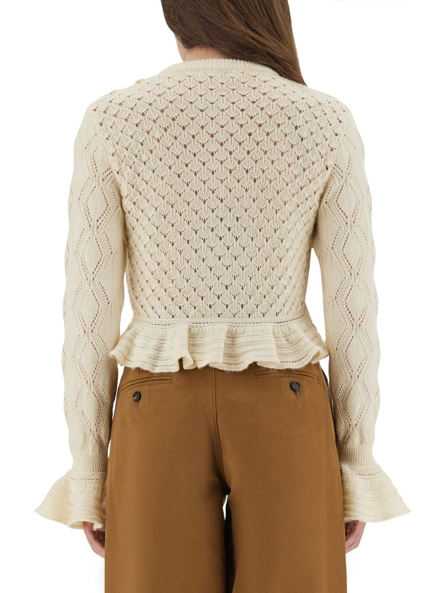 Chloé Crochet Knit Cardigan
