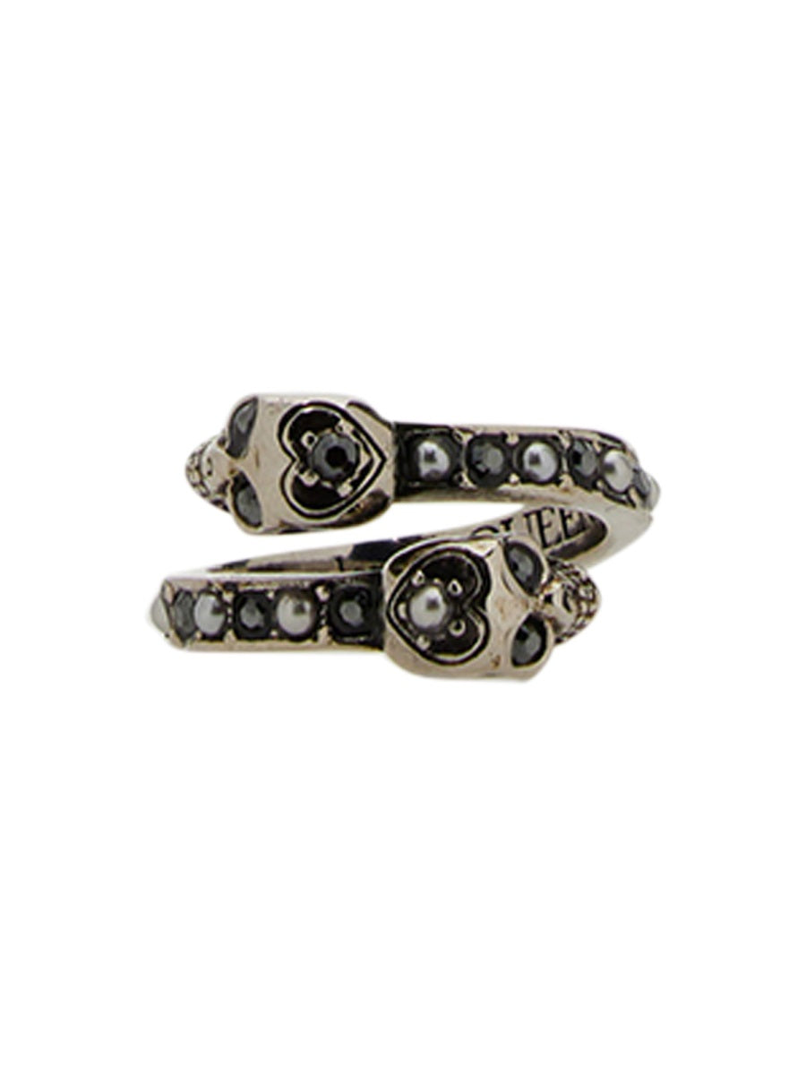 Alexander Mc Queen Anello Twin Skull