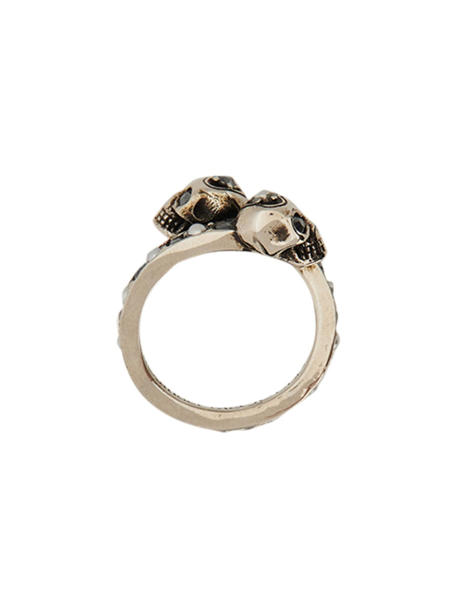 Alexander Mc Queen Anello Twin Skull