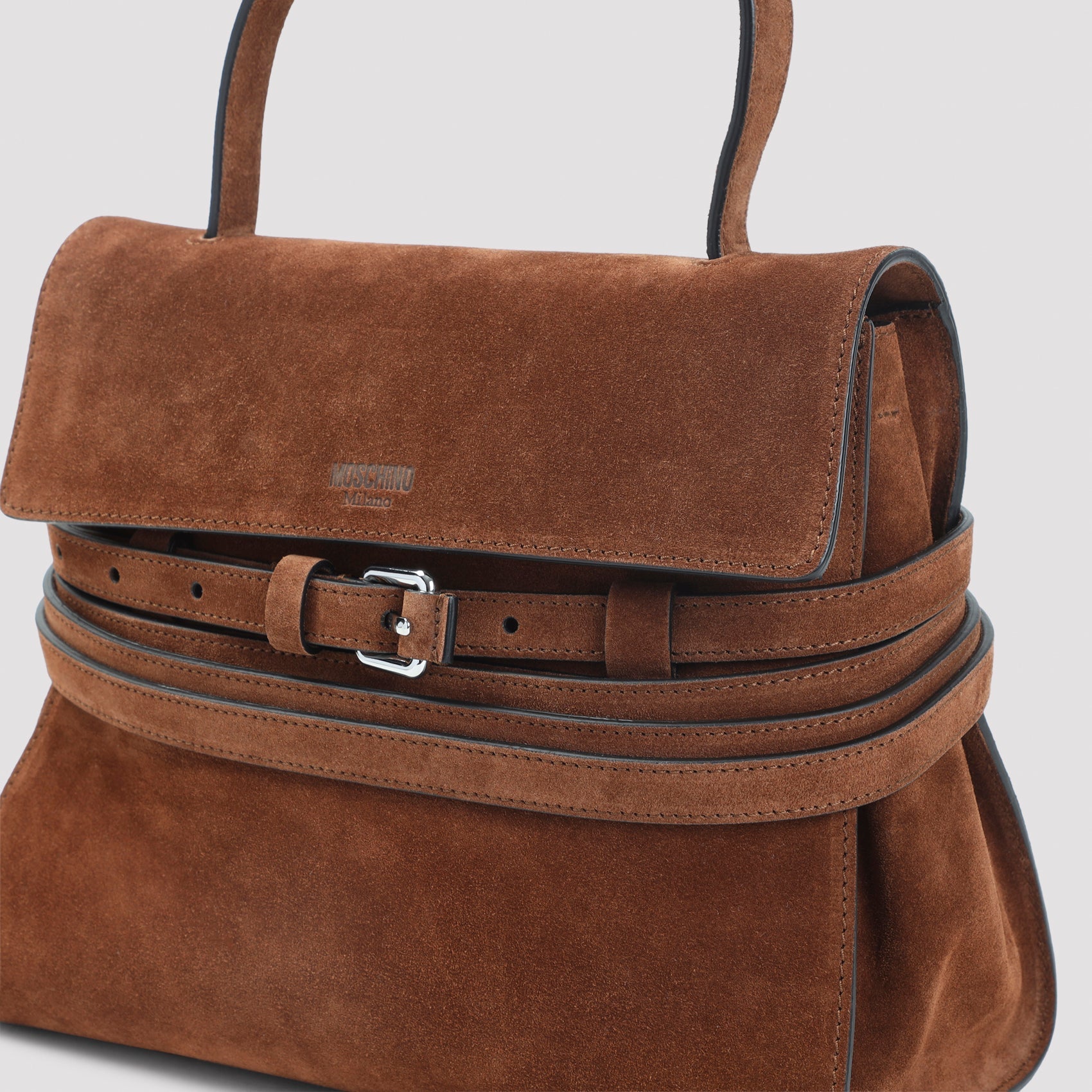 Moschino Belted Top Handle Bag