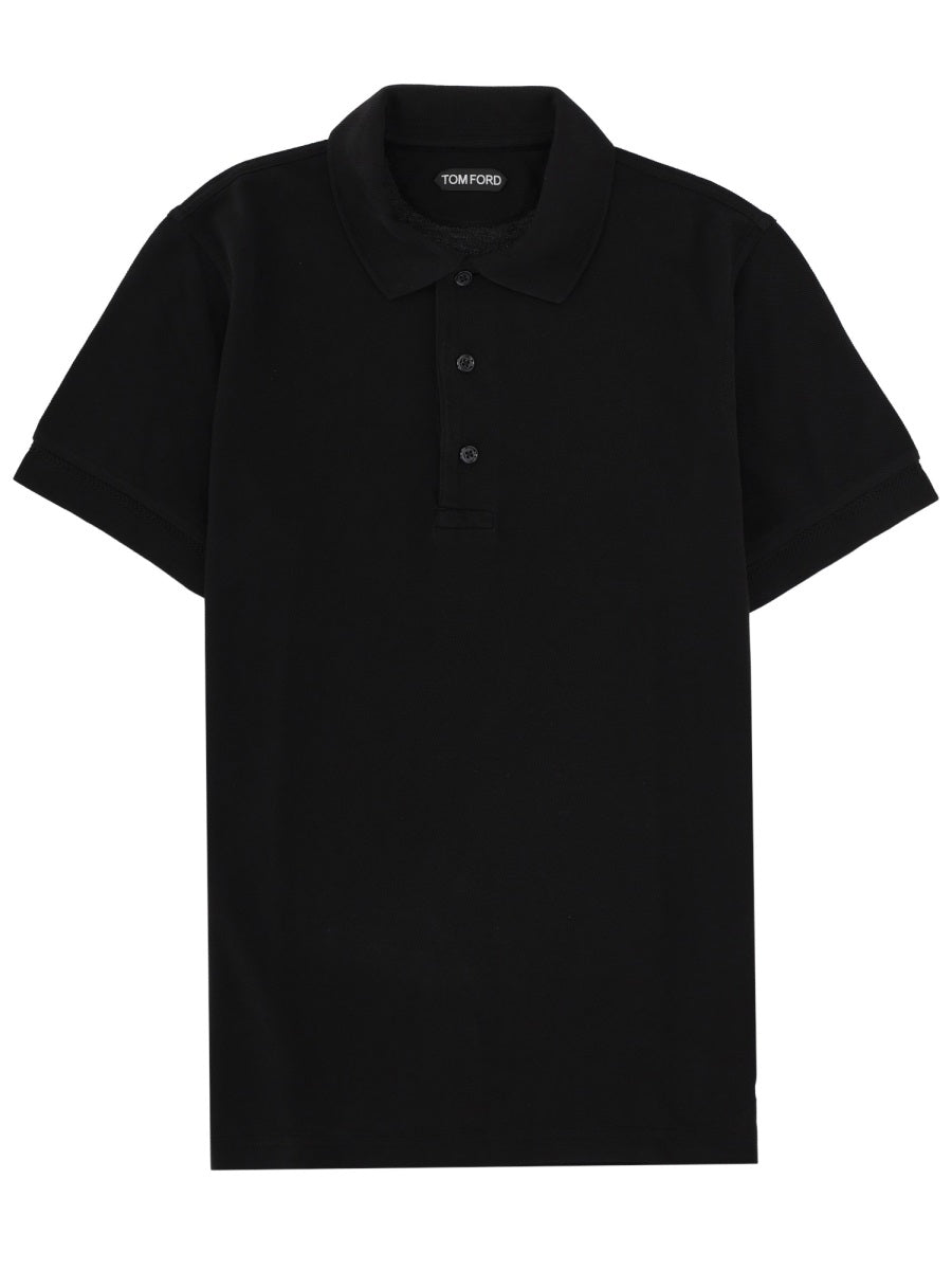 Tom Ford Polo In Lyocell E Cotone
