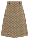 Gucci Midi Skirt With "Gg" Print