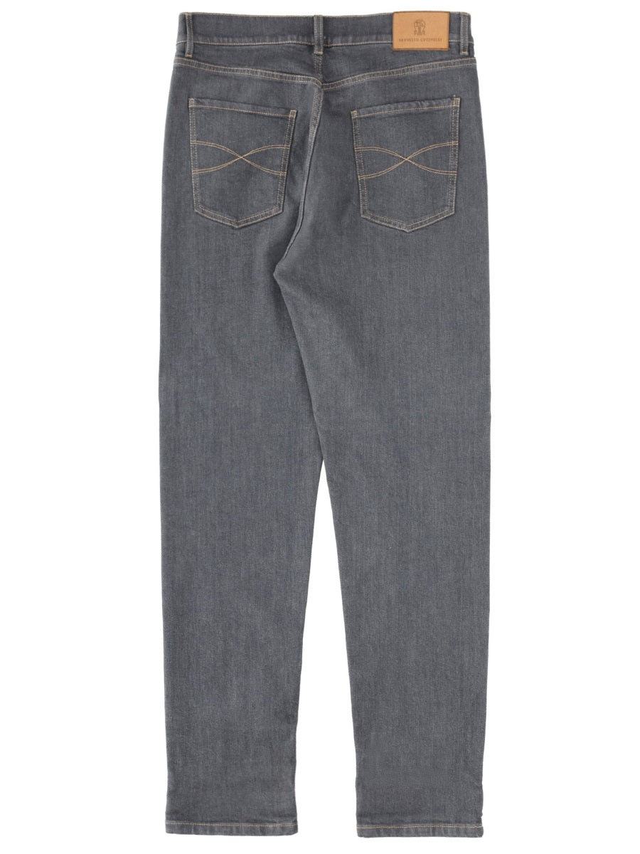 Brunello Cucinelli Jeans In Denim "Grayscale"