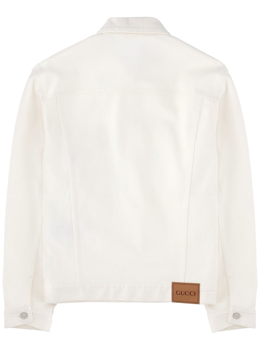 Gucci Giacca In Denim Con Morsetti