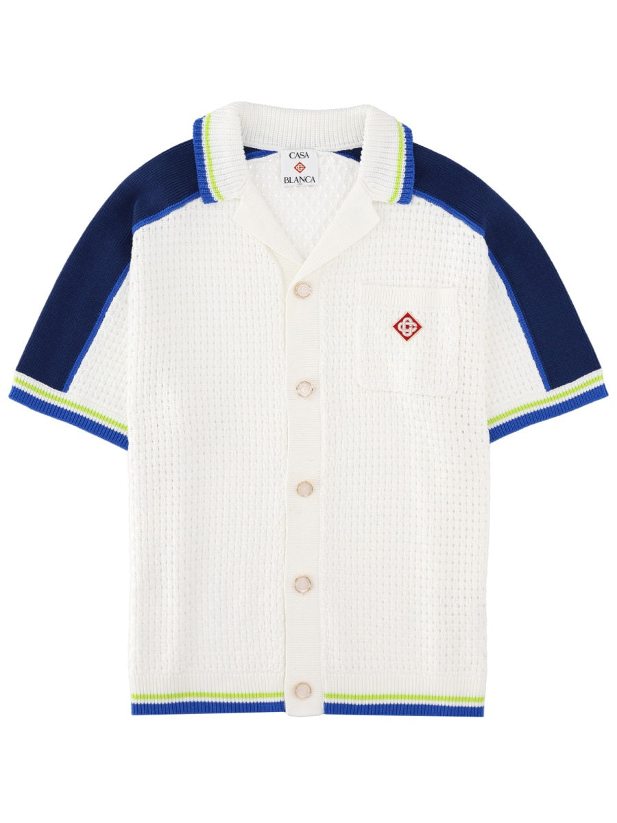 Casablanca Camicia In Crochet Con Logo