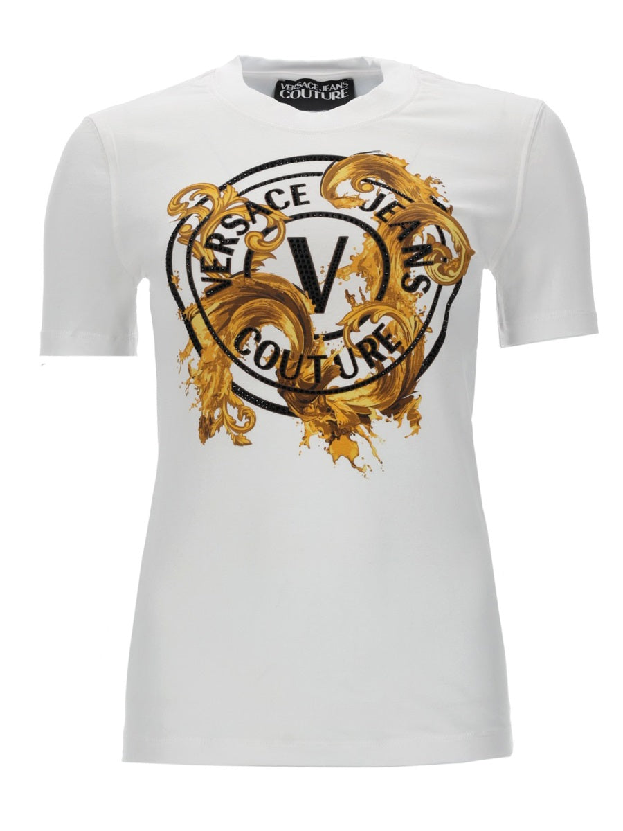 Versace Jeans Couture T Shirt Con Stampa Logo