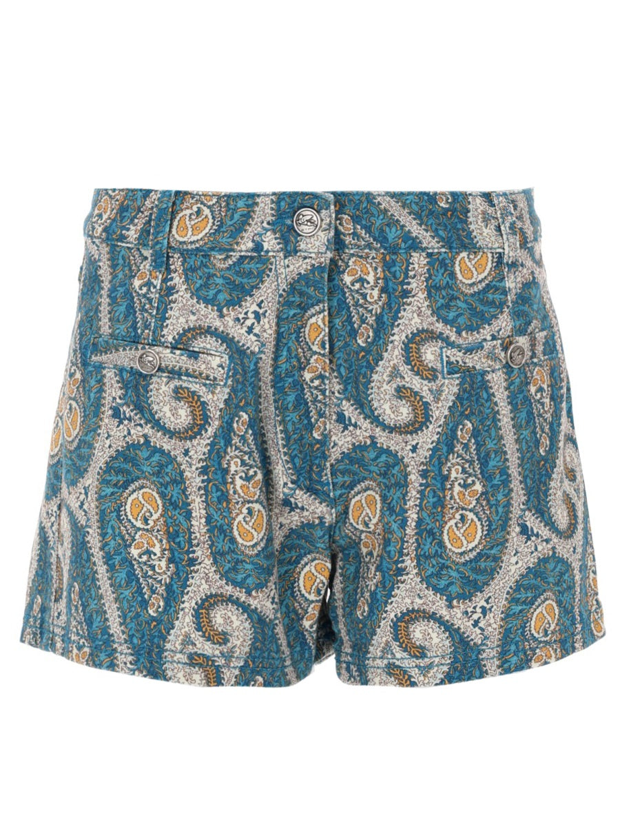 Etro Shorts Con Stampa Paisley